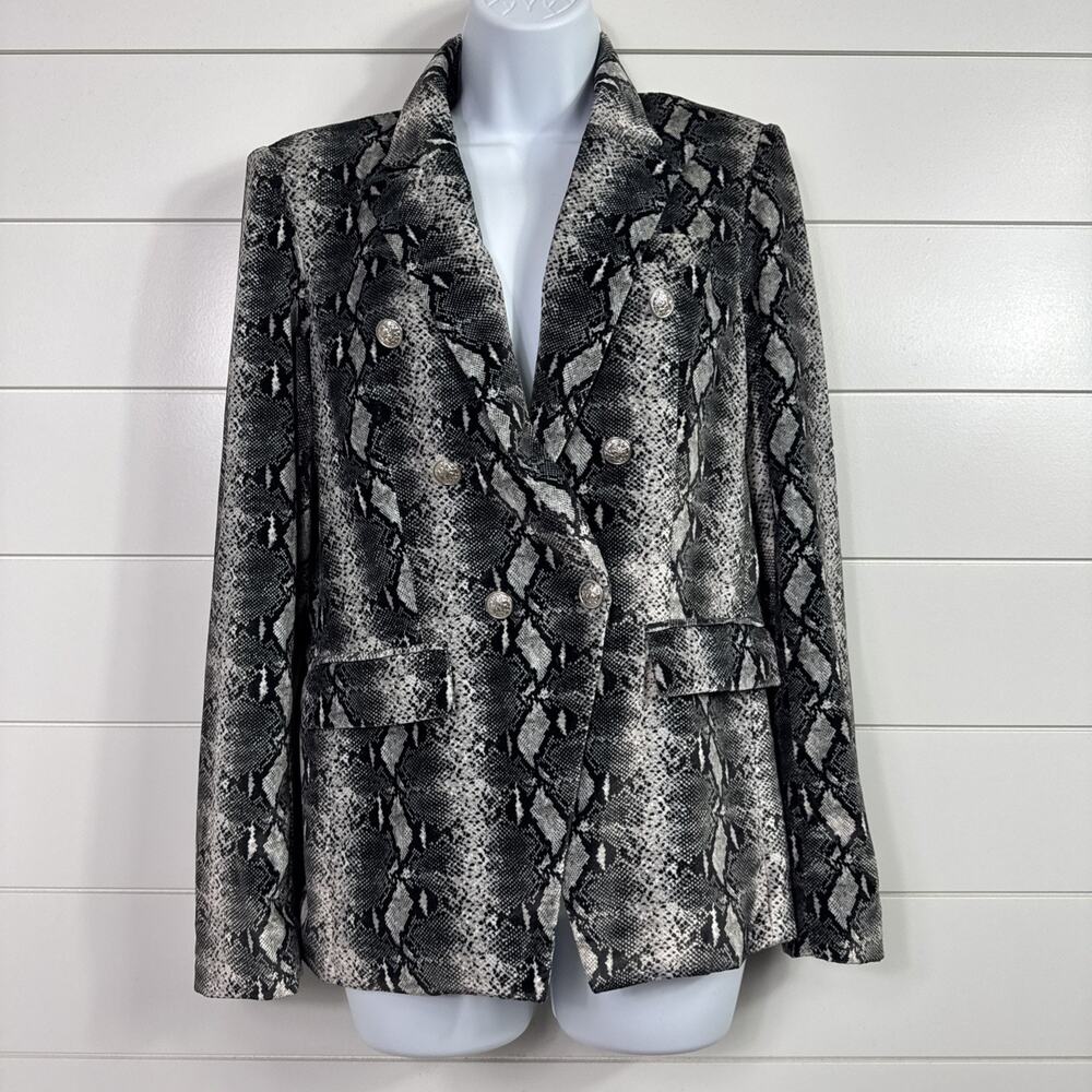 Generation Love Sasha Snake Print Velvet Blazer Multicolor sz M